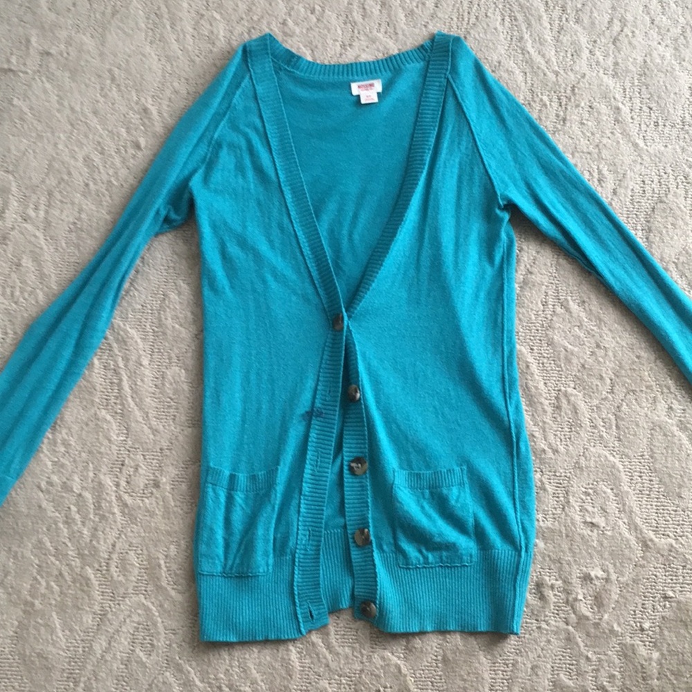 Blue/green cardigan